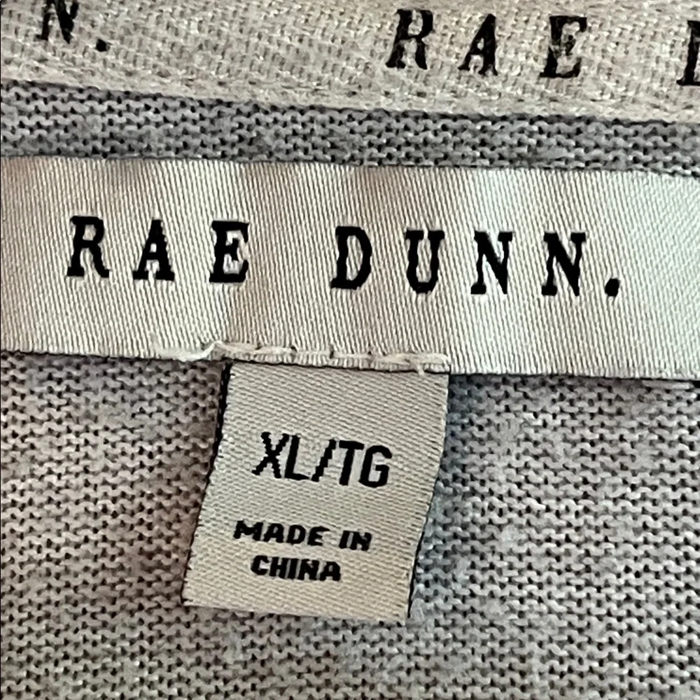 82 Rae Dunn Ladies Size XL “Cozy” Gray Knit Loungewear L/S Top - Picture 3 of 6